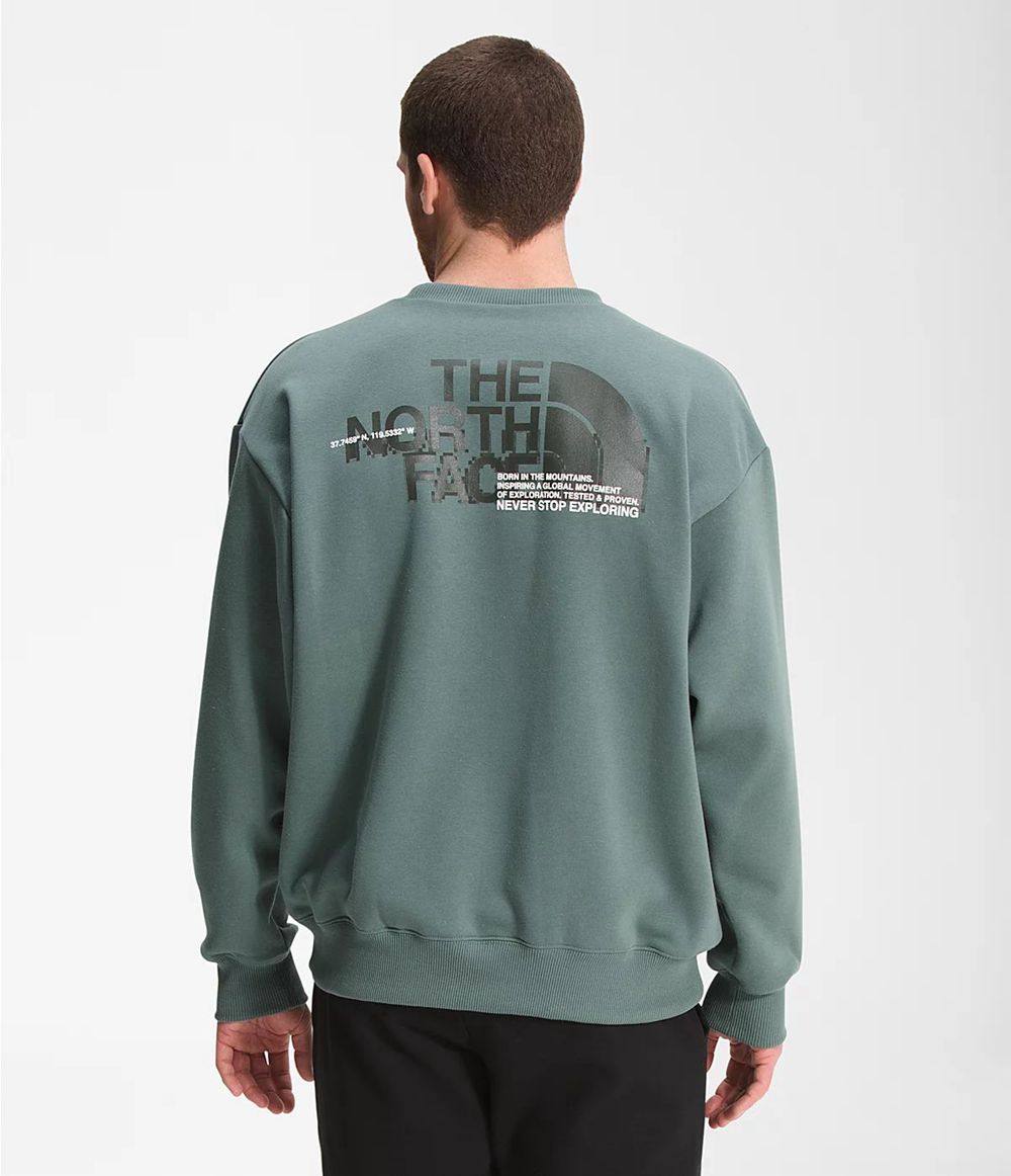 The North Face Coordinates Crew Sweatshirt Herren - Grün CH-147WJQG